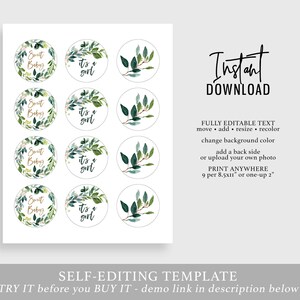 Greenery Baby Shower Cupcake Toppers Rustic Printable Cupcake - Etsy UK