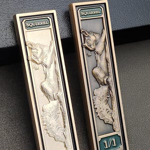 MtG Tokens, Squirrel Prize Luxury Token - Unofficial metal tokens/counters for Magic creatures