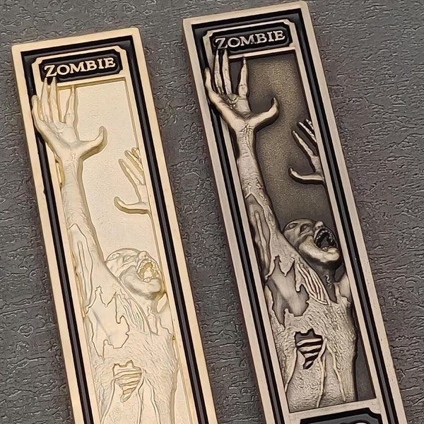 MtG Tokens, Zombie Prize Luxury Token - Unofficial Metal Tokens/Counters for Magic Creatures