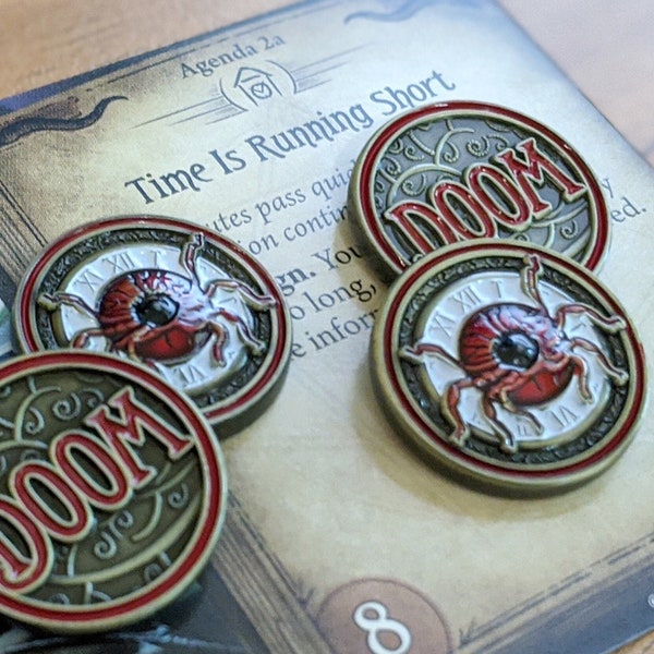 Arkham Metal Doom: Creeping Despair - Unofficial Luxury Doom Tokens Compatible with Arkham Horror LCG