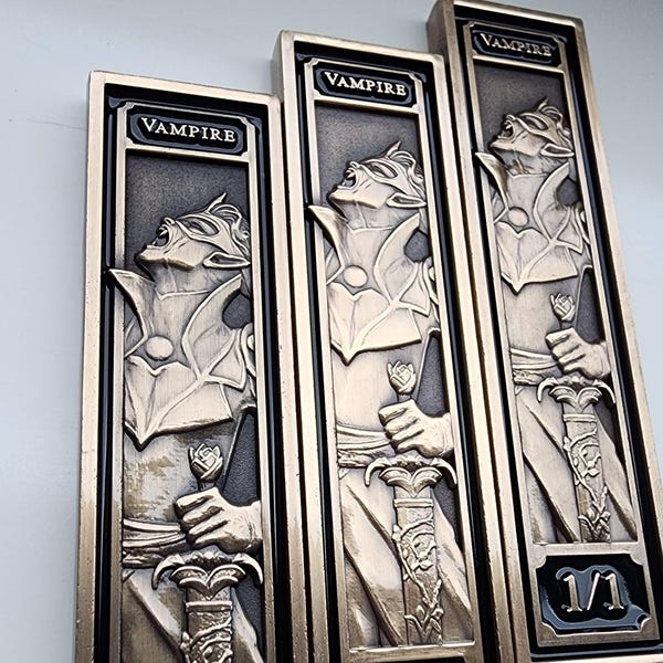 MtG Tokens, Vampire Prize Luxury Token - Unofficial Metal Tokens/Counters for Magic Creatures