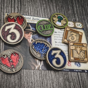 Arkham Large Playset - Unofficial metal tokens compatible with Arkham Horror LCG