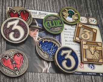 Arkham Small Playset - Unofficial metal tokens compatible with Arkham Horror LCG