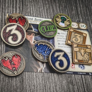 Arkham Small Playset - Unofficial metal tokens compatible with Arkham Horror LCG