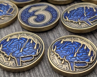 Arkham Sanity: Melting Mind - Unofficial Luxury Metal Tokens Compatible with Arkham Horror LCG