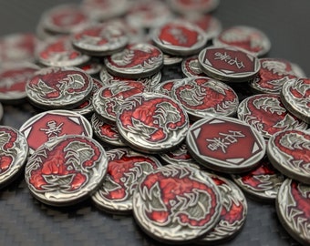 L5R Metal Fate: Scorpion Limited Edition - Unofficial LCG Luxury Fate/Honor Tokens