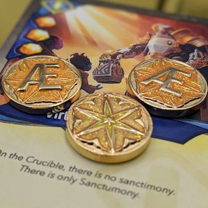 KeyForge Luxury Aember: Archonic Energy Metal Tokens - Unofficial Aember/Amber/Æmber