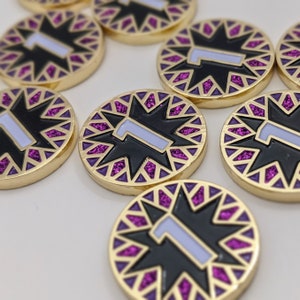 Lorcana Compatible Metal Damage Counters - Unofficial Solid Metal tokens for Games like Lorcana and more