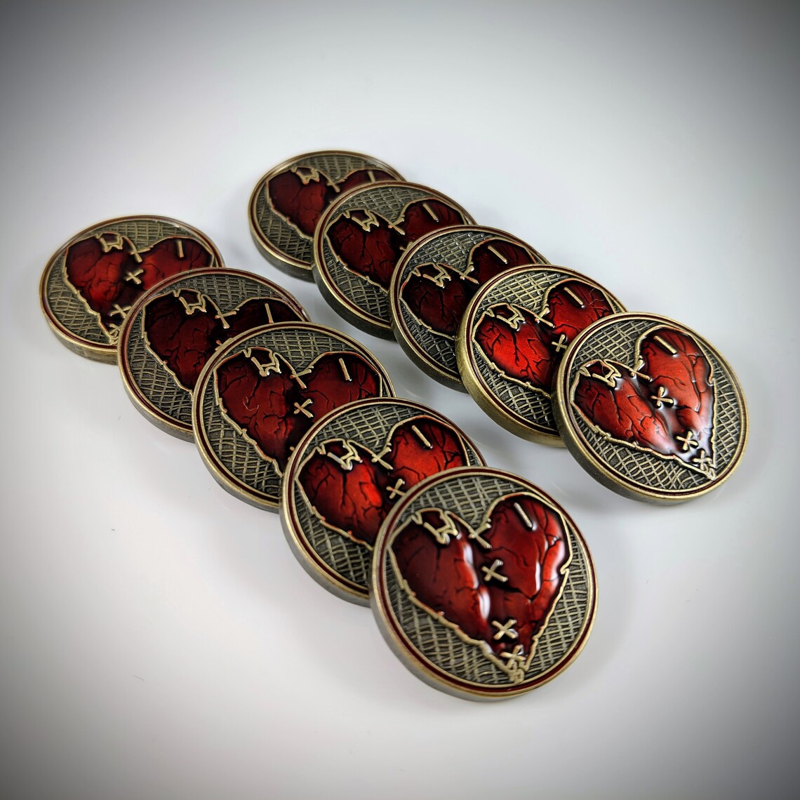 Arkham Metal Health: Wounded Heart Tokens Unofficial Luxury - Etsy