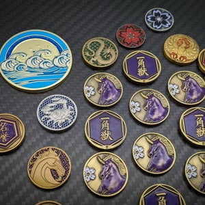 L5R Fate Solid Metal Unicorn Surging Spirit Unofficial Fate/Honor Tokens image 6