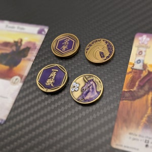 L5R Fate Solid Metal Unicorn Surging Spirit Unofficial Fate/Honor Tokens image 5