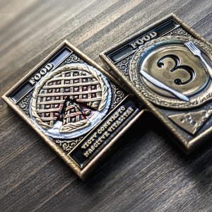 Tokens de Comida MtG - Peças de Jogo de Metal - Contadores de luxo não oficiais para Magic