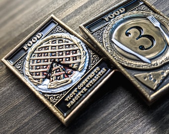 MtG Tokens Prized Food - Metal Tokens - Unofficial luxury counters for Magic