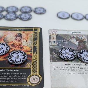 L5R Metal: Yozakura Night Blossom Tokens Unofficial L5R LCG Compatible Fate image 9