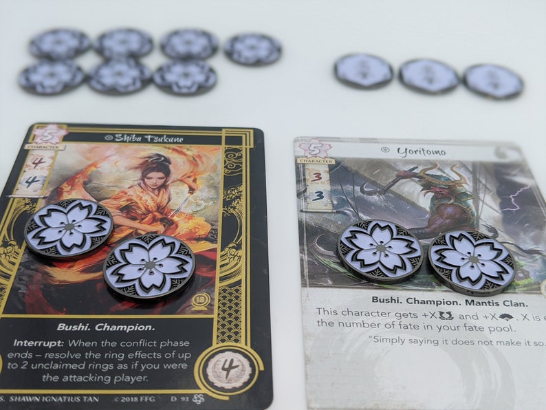 L5R Metal: Yozakura Night Blossom Tokens Unofficial L5R LCG Compatible Fate image 9