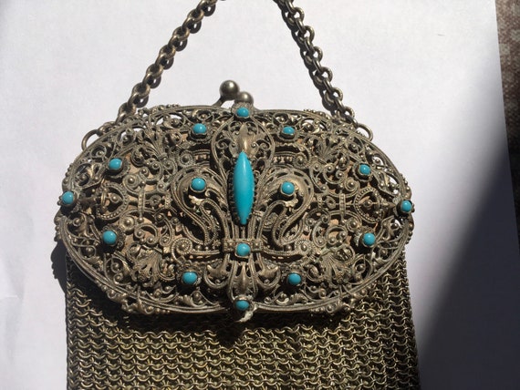 Antique French Chainmail/ Mesh Evening Bag c.1890’