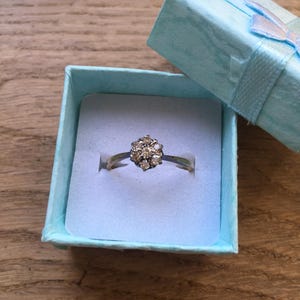 antique gold platinum and diamond cluster ring