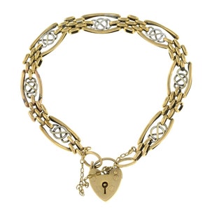 Vintage doppelfarbiges goldfarbenes Glieder Bettelarmband