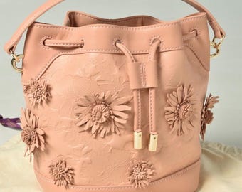 Designer Handag by Ted Baker Pink floral Bucket bag New with tags