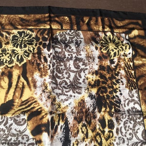 Codello Artigiano designer animal and lace print silk scarf image 4