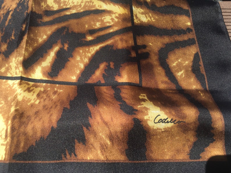 Codello Artigiano designer animal and lace print silk scarf image 3