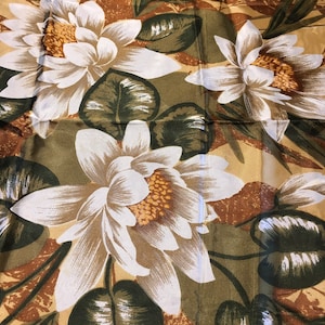 Vintage st Michael Rayon satin flower scarf