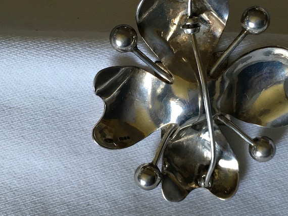 Very large vintage solid silver and  amethyst bro… - image 5