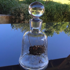rare art deco cognac decanter made by Baccarat for the house Rocher brothers model Argentina