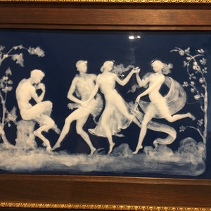 Large french antique limoges pate sur pate porcelain plaque by Marcel Chauffriasse 19 th century
