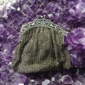 French Art Nouveau silver coin purse Châtelaine