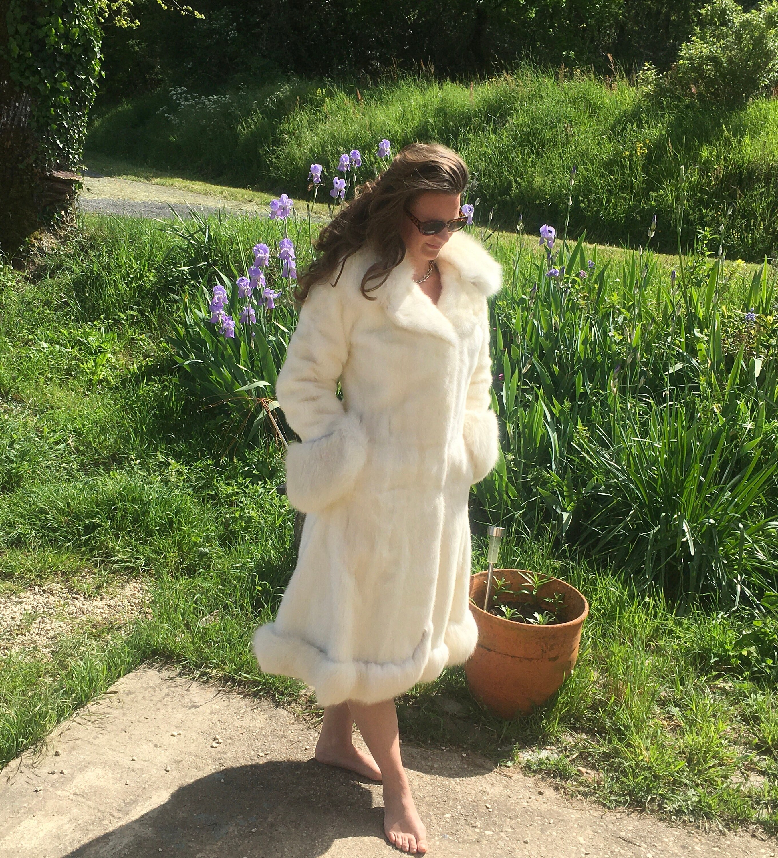 Stunning Vintage Emba White Mink and Fox Fur Coat - Etsy