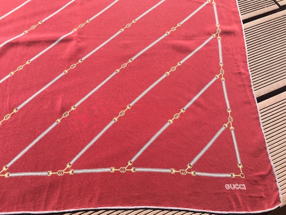 Vintage silk designer Gucci scarf