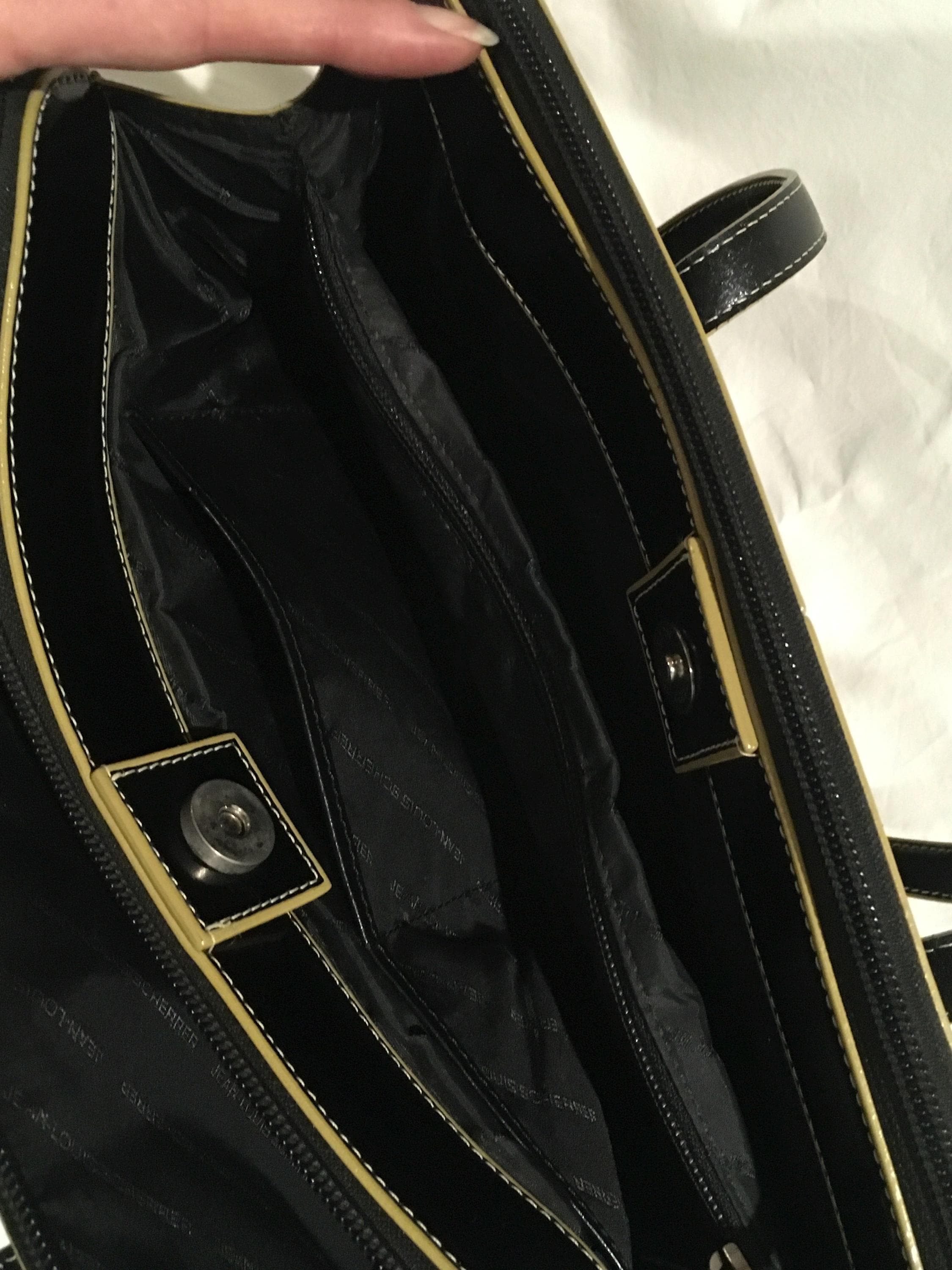 vintage designer Jean Louis Scherrer leather handbag made in Paris