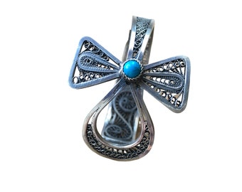 スターリングシルバー925アンククロスバングルブレスレット