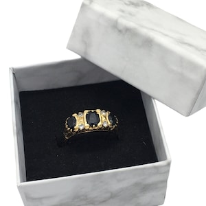 antique Edwardian 18 carat gold sapphire and diamond engagement ring