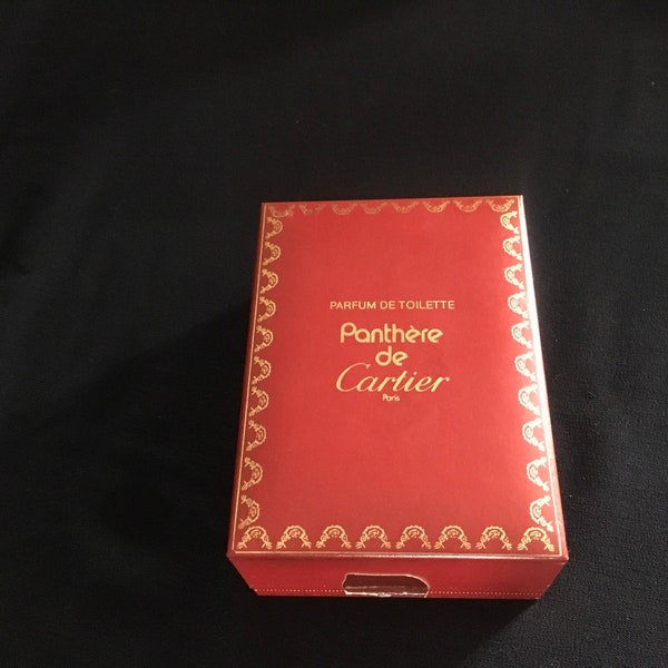 Vintage panthère de cartier empty perfume bottle in original box