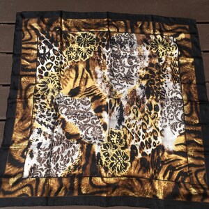 Codello Artigiano designer animal and lace print silk scarf image 5