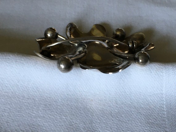 Very large vintage solid silver and  amethyst bro… - image 4