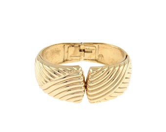 Christian Dior 1973 Logo CD Chunky Clamper Manschette Cuff Bangle
