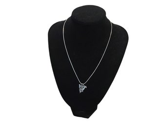 TANGPOET Collana con farfalla, in argento Sterling 925, con ciondolo a forma di farfalla, per donne e donne, Argento sterling TANGPOET Collana con farfalla, in argento Sterling 925, con ciondolo a forma di farfalla, per donne e donne, Argento sterling