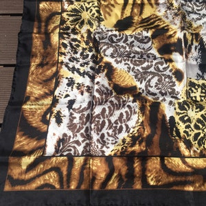 Codello Artigiano designer animal and lace print silk scarf image 2