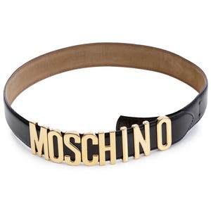 Genuine Moschino black leather belt