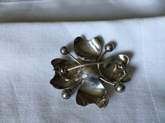 Very large vintage solid silver and  amethyst bro… - image 6