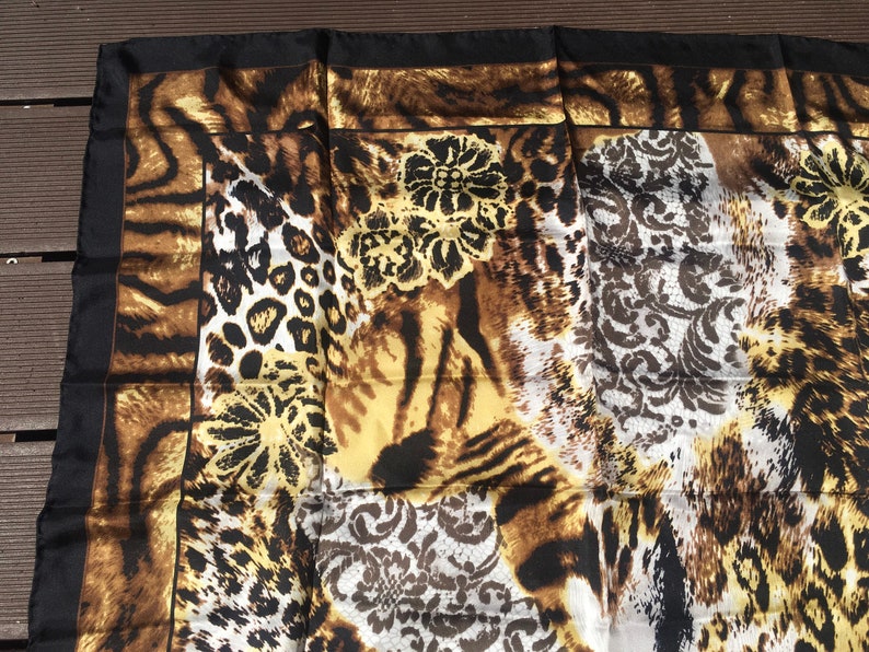 Codello Artigiano designer animal and lace print silk scarf image 7