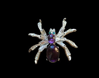 Vintage spider paste brooch