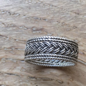 vintage sterling silver braided band ring