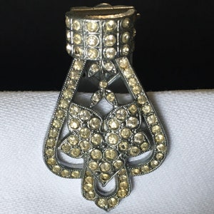 Art Deco paste dress clip