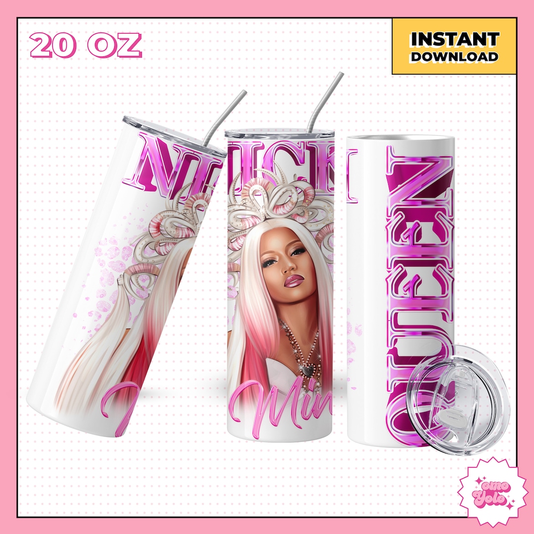 Nicki Minaj Tumbler Wrap Png 20 Oz Design for Creating Queen Rap Skinny