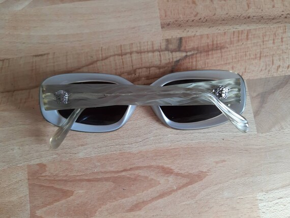 Versace Vintage Sunglasses Silver Medusa Head 70s 80s Fashion