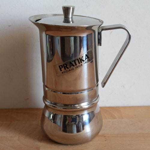 Vintage stovetop espresso maker, La Pratika by G.A.T. made in Italy